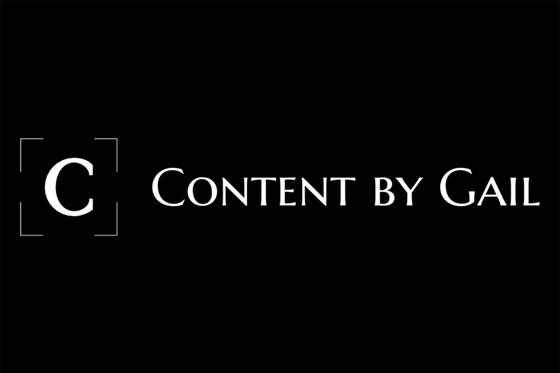 Content by Gail logo with white writing on a black background